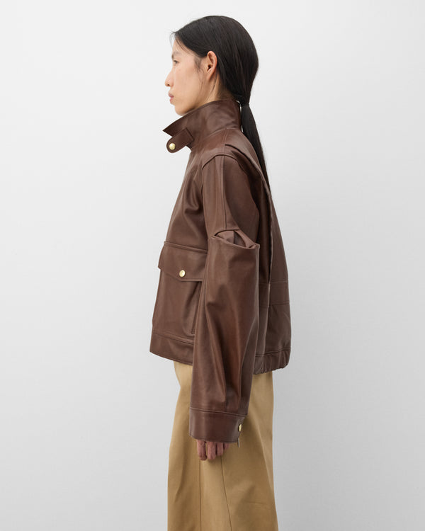 Sacai - Women's Leather Blouson - (Brown)