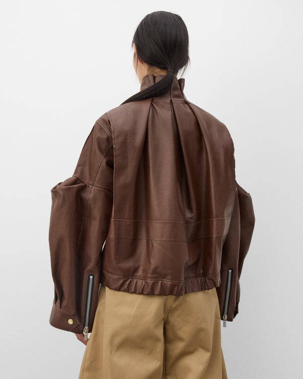 Sacai - Women's Leather Blouson - (Brown)