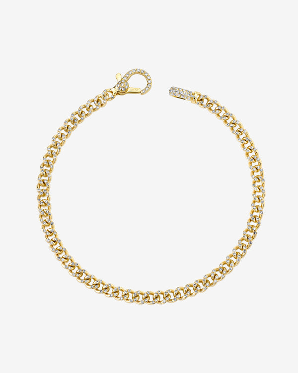 Shay - Women's Baby Pave Diamond Link Bracelet - (Yellow Gold)