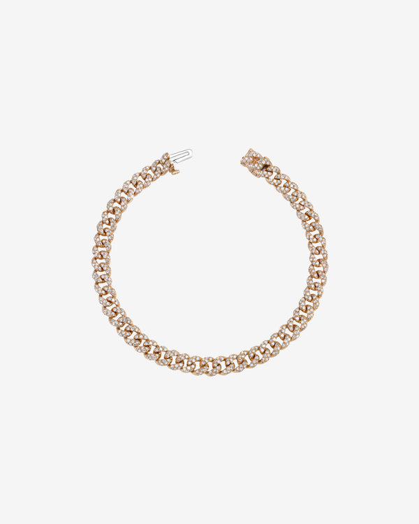 Shay - Women's Diamond Pave Mini Link Bracelet - (Yellow Gold)