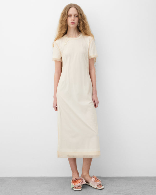 Simone Rocha - Women's Layered Liquid Dress - (White/Nude)
