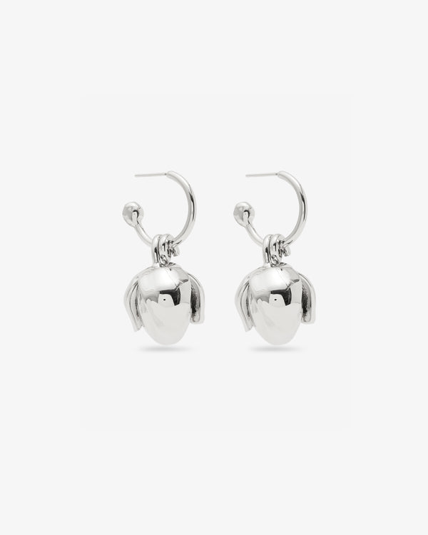 Simone Rocha - Women's Poppy Bud Hoop Earrings - (Silver)