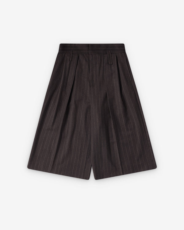 Simone Rocha - Men's Peeling Waist Wide Leg Shorts - (Chocolate)