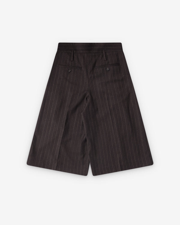 Simone Rocha - Men's Peeling Waist Wide Leg Shorts - (Chocolate)