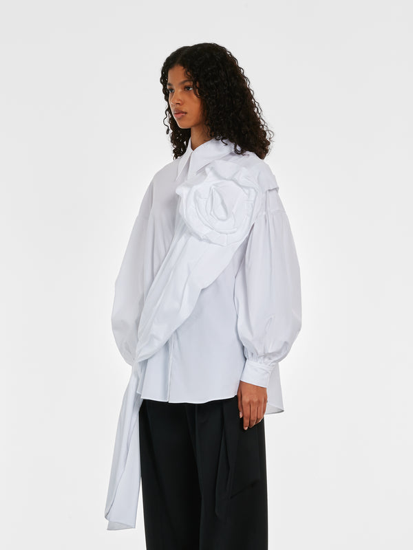 Simone Rocha - Women's Pressed Rose Sash Shirt - (White)