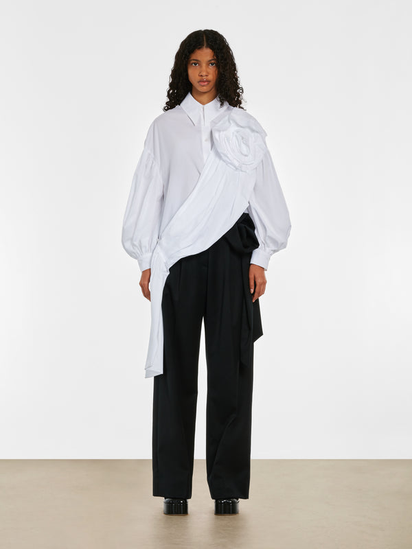 Simone Rocha - Women's Pressed Rose Sash Shirt - (White)