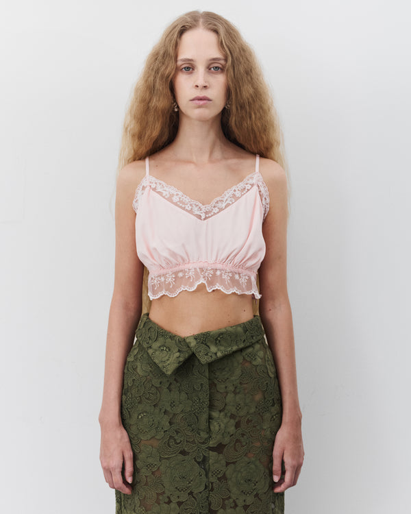 Simone Rocha - Women's Lace Trim Negligee Bralette - (Soft Pink)