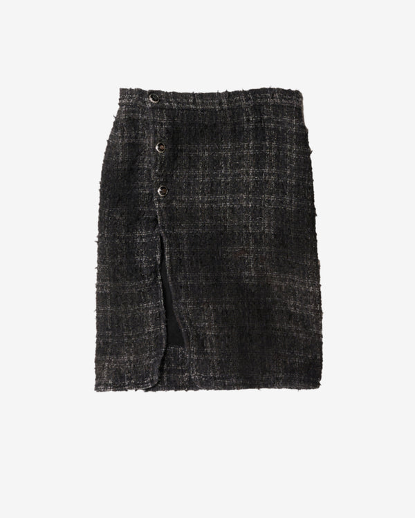 Doublet - Women's Smog Air Stained Tweed Skirt - (Black)