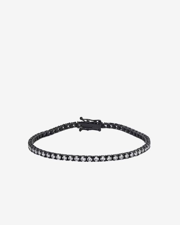 Shay - Women's Diamond Mini Tennis Bracelet - (Black Gold)