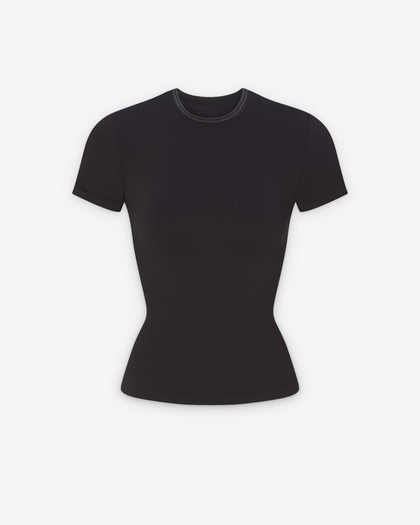 NikeSkims - Women's Ribbed Baby Tee - (Obsidian)