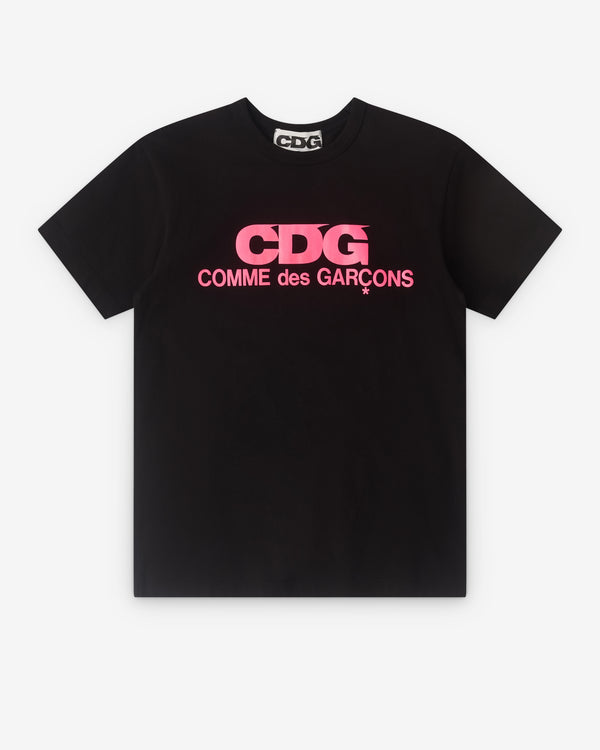 CDG - Pink Logo T-Shirt - (Black)