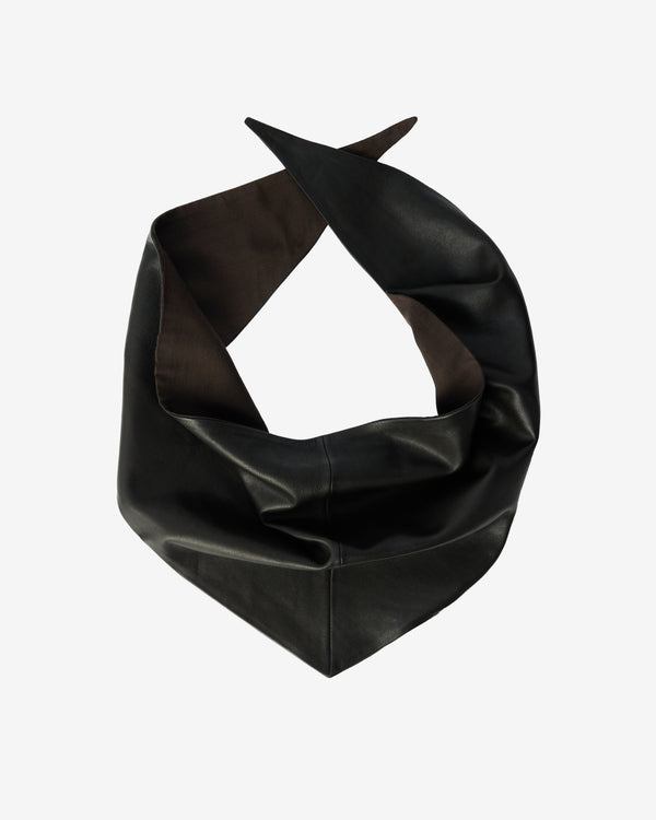 Lemaire - Women's Leather Triangle Scarf - (Black)