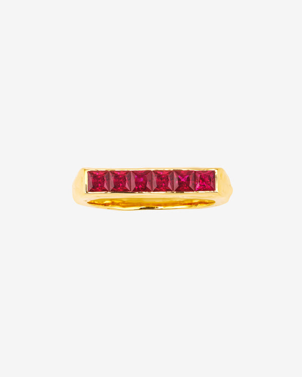 Patcharavipa - Women's Ruby Track Ring - (Yellow Gold)