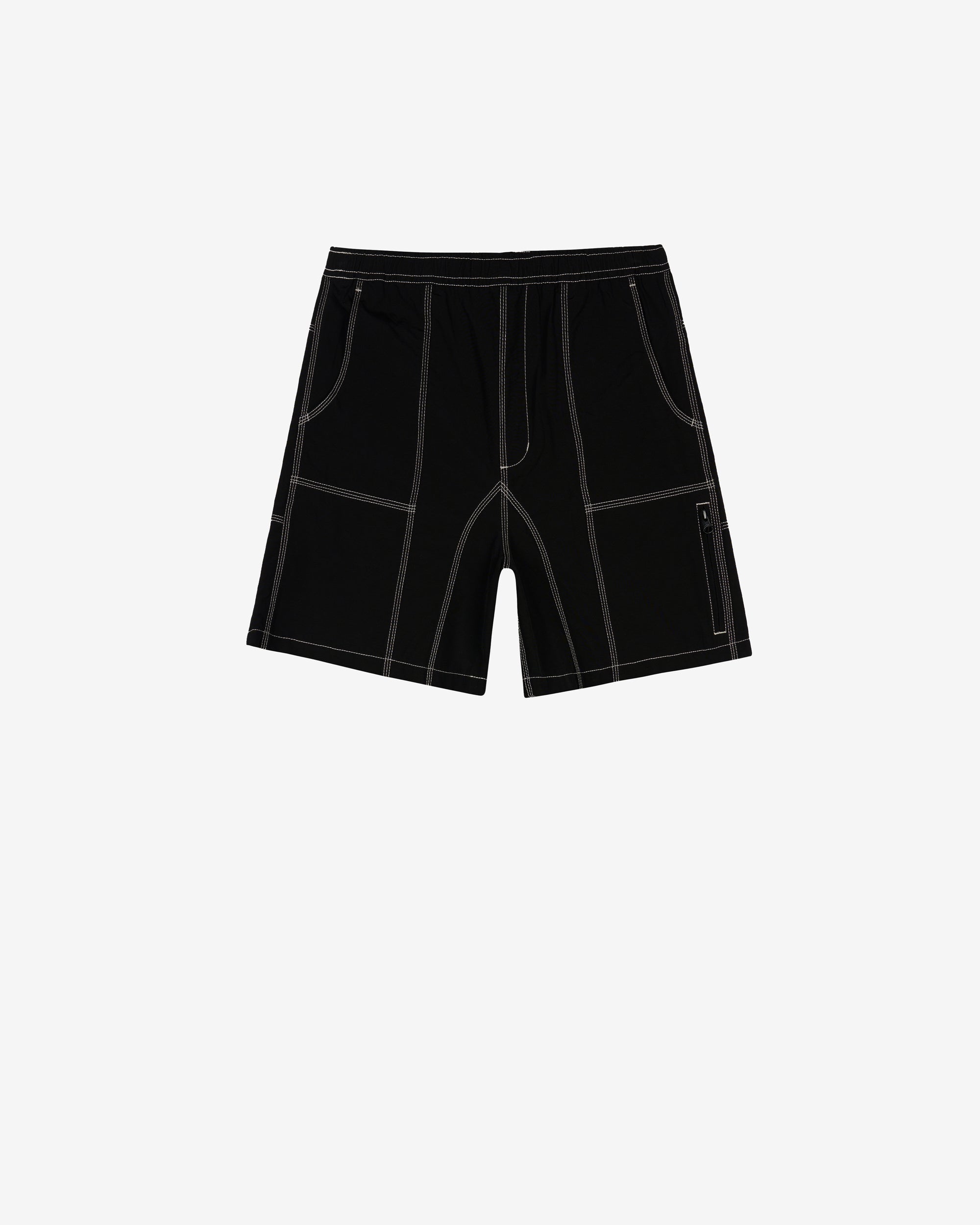 Brain Dead - Men's Triple Needle Bishop Short - (Black) view 1, Click to Zoom in