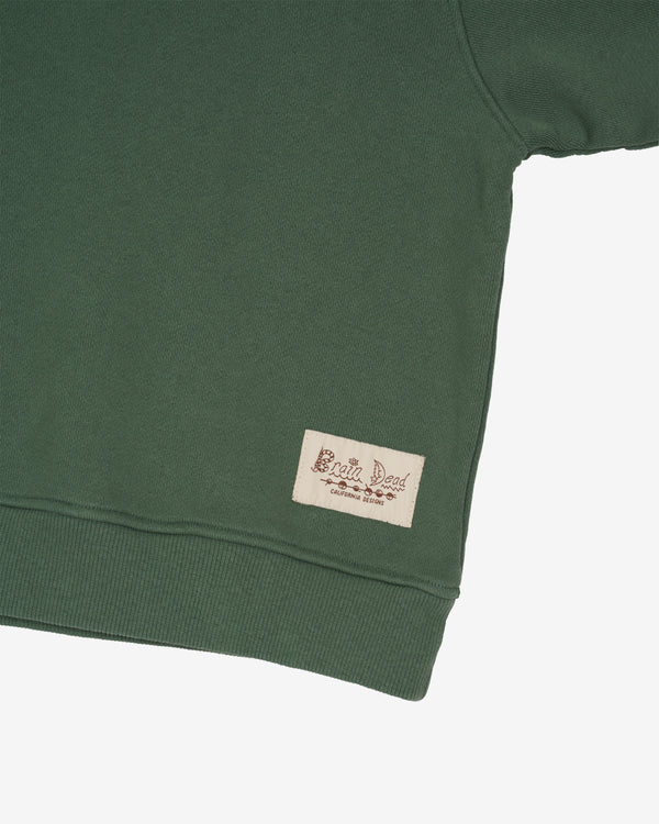 Brain Dead - Men's Turtle Neck Sweatshirt - (Green)