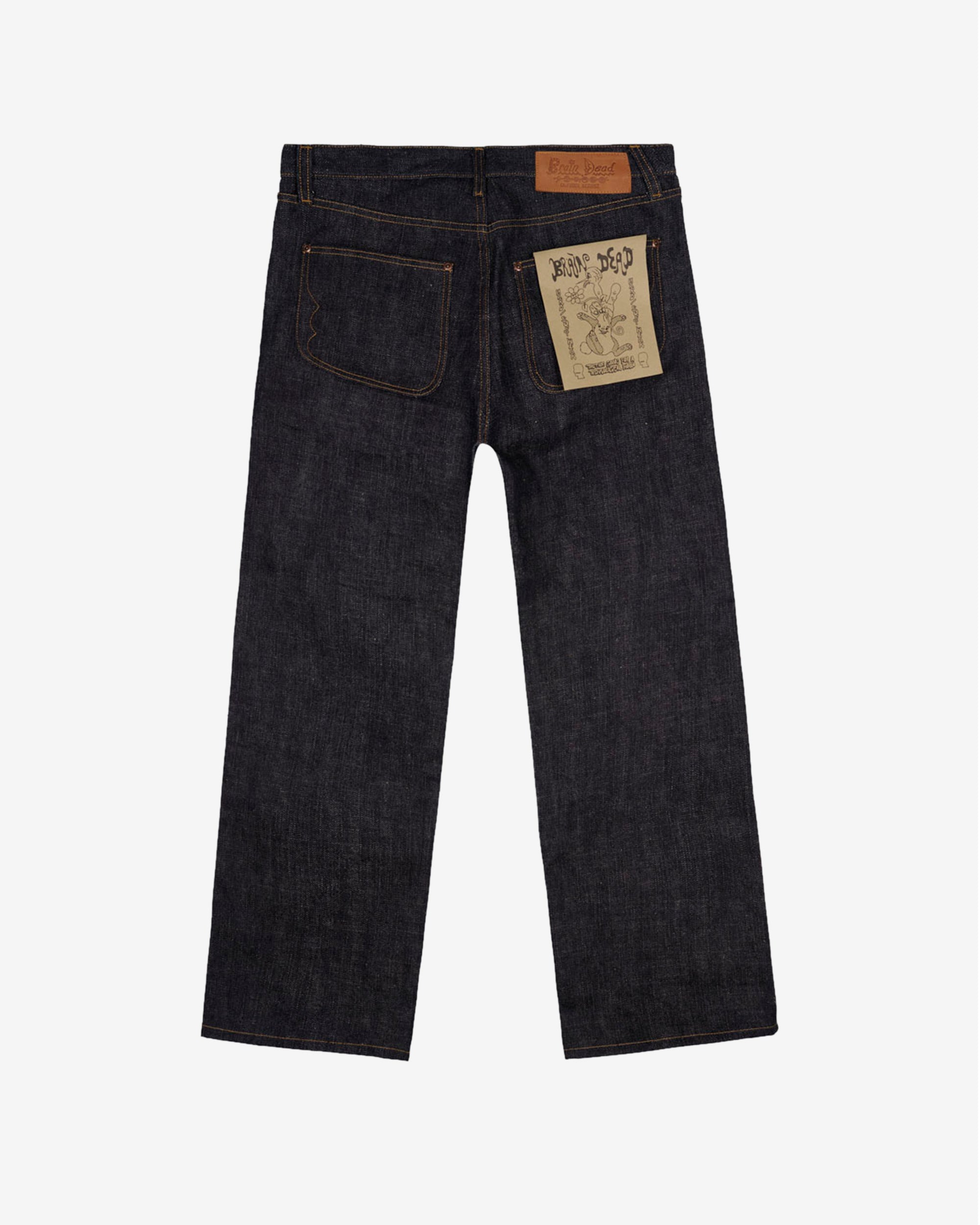Brain Dead - Men's Type 00 15.5oz Selvedge Denim Pant - Indigo view 2, Click to Zoom in