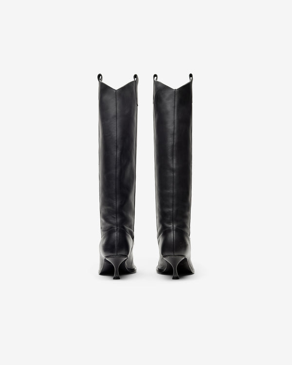 Vaquera - Women's Kitten Cowgirl Boot - (Black)