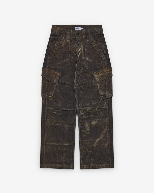 Vaquera - Women's Flocked Denim Workwear Pants - (Brown)