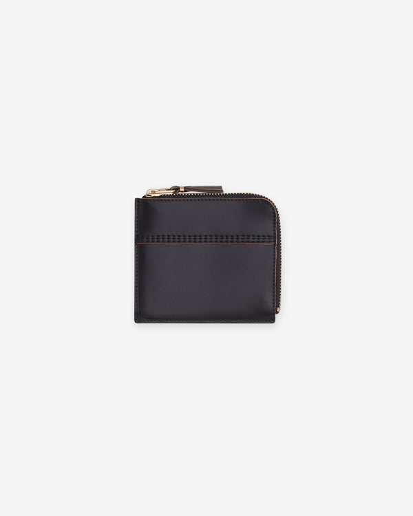 CDG Wallet - Triple Stitch Zip Around Wallet - (Black SA3100TS)