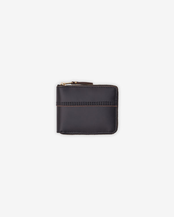 CDG Wallet - Triple Stitch Zip Around Wallet - (Black SA7100TS)
