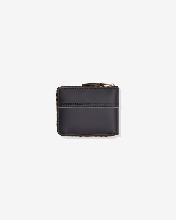 CDG Wallet - Triple Stitch Zip Around Wallet - (Black SA7100TS)