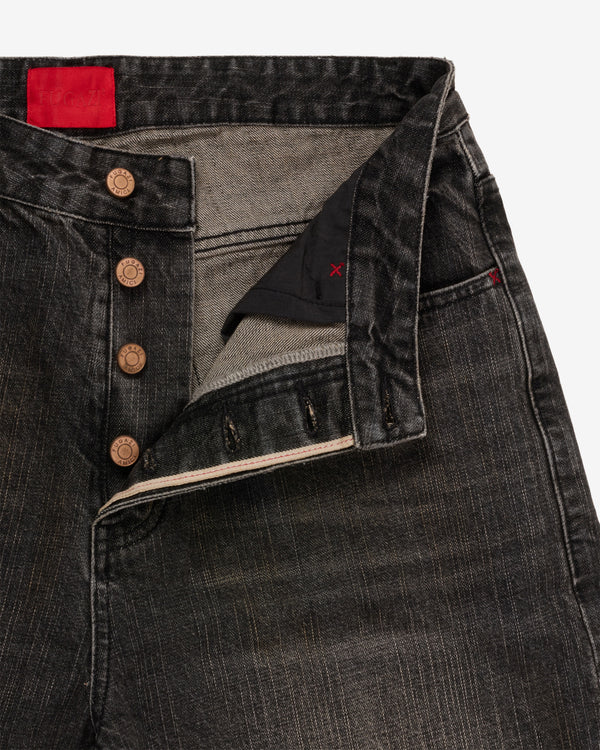 Fugazi - Men's Good Denim Shorts - (Washed Black)