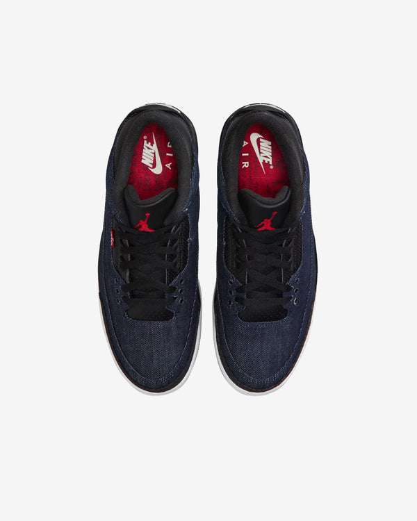 Nike - Levi's Men's Air Jordan 3 Sneakers - (Indigo/Gym Red)