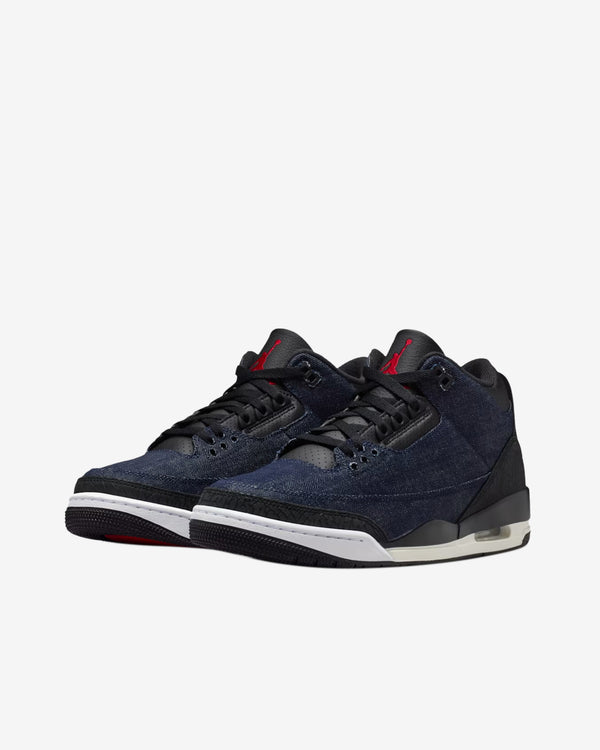 Nike - Levi's Men's Air Jordan 3 Sneakers - (Indigo/Gym Red)