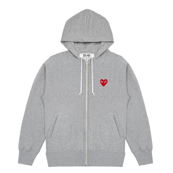 Play - Multi Heart Zip Hoodie - (Grey)