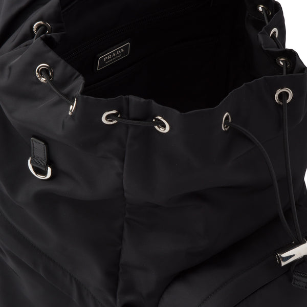 Prada - Men's Re-Nylon and Saffiano Leather Backpack - (Black)