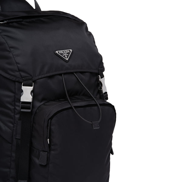 Prada - Men's Re-Nylon and Saffiano Leather Backpack - (Black)