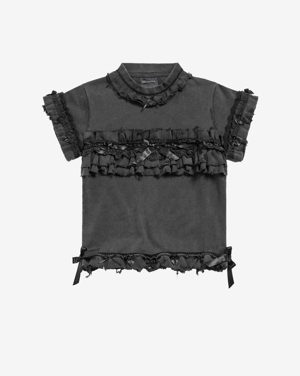 Balenciaga - Women's Ruffle T-shirt - (Washed Black)