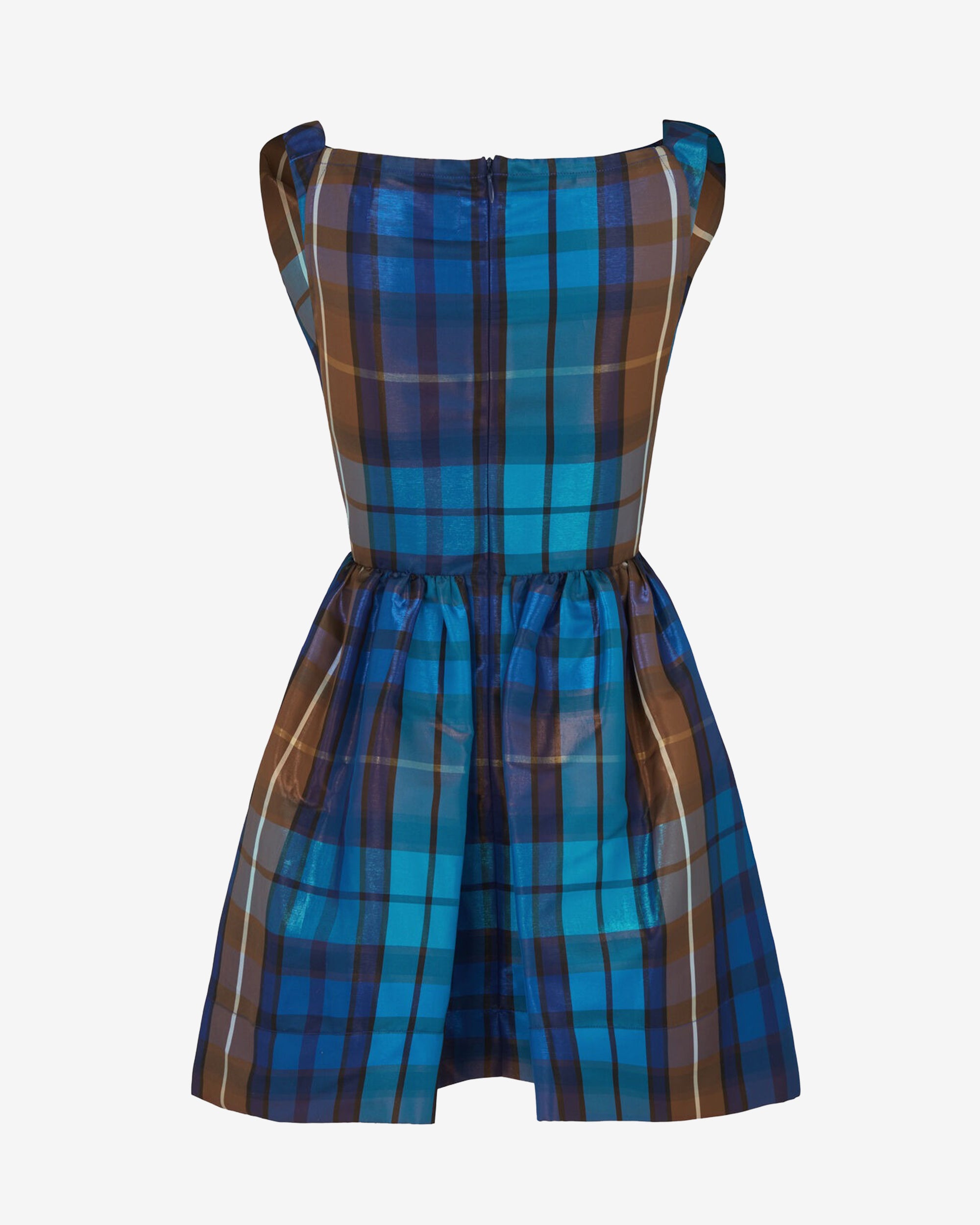 Vivienne Westwood - Women's Mini Sunday Dress - (Shiny Blue) view 2, Click to Zoom in