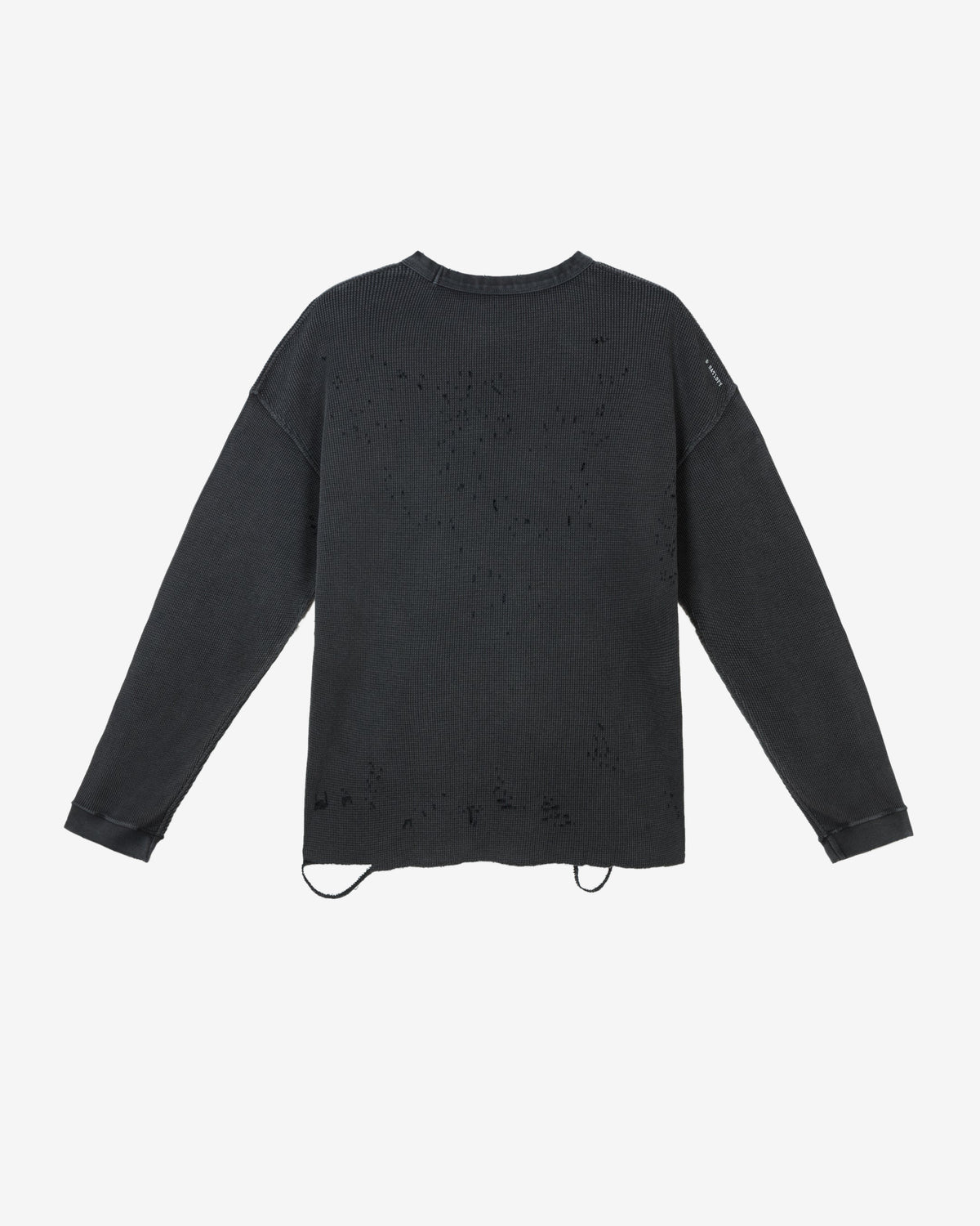 Satisfy - Men's Mothtech Waffle Long Tee - (Aged Black) view 2, Click to Zoom in