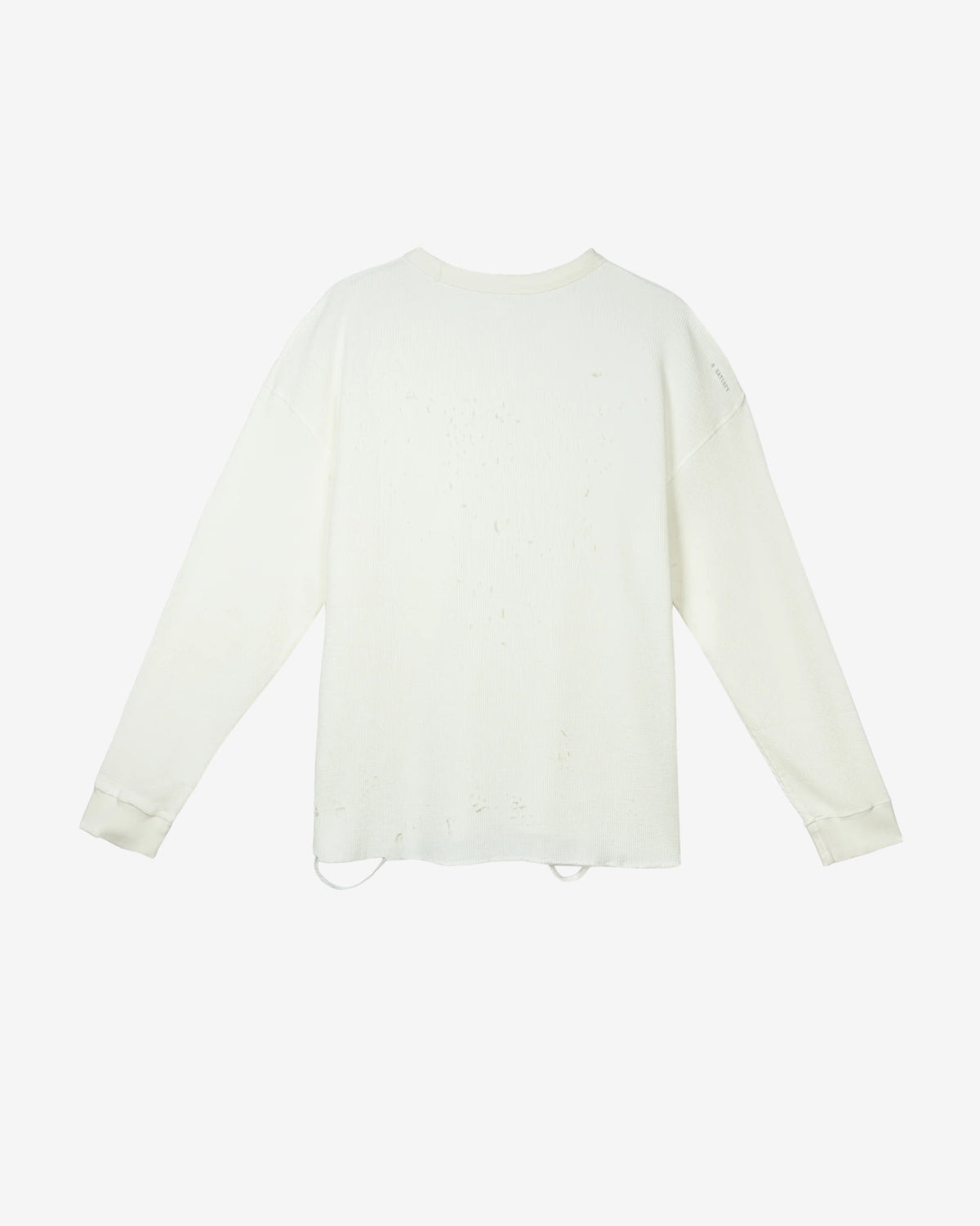 Satisfy - Men's Mothtech Waffle Long Tee - (Off White) view 2, Click to Zoom in