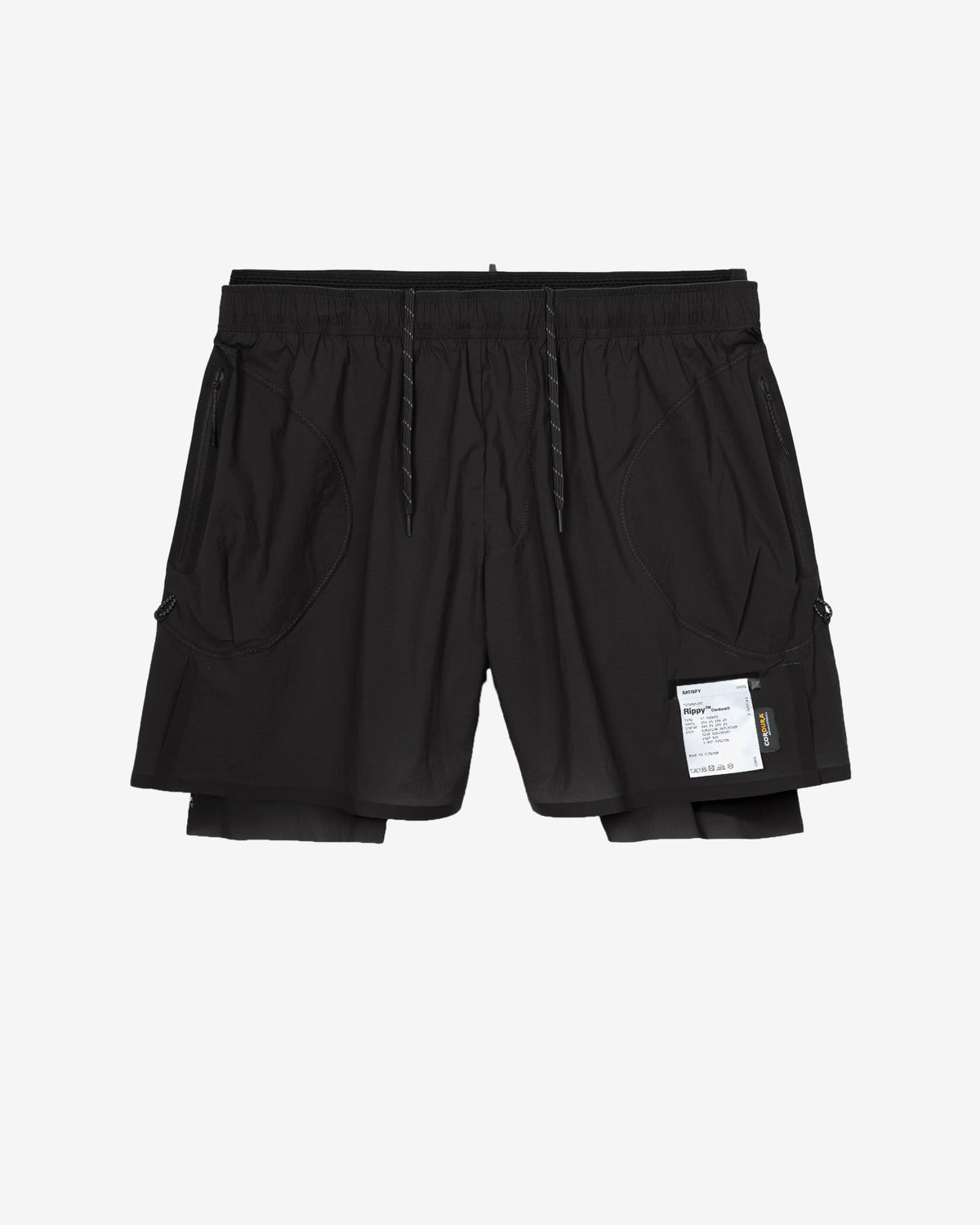 Satisfy - Men's Rippy Cordura 5 Trail Shorts - (Black) view 1, Click to Zoom in