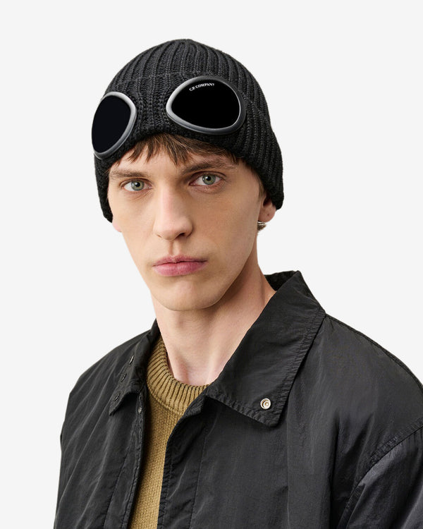 C.P. Company - Men's Extrafine Merino Wool Goggle Beanie - (Black)