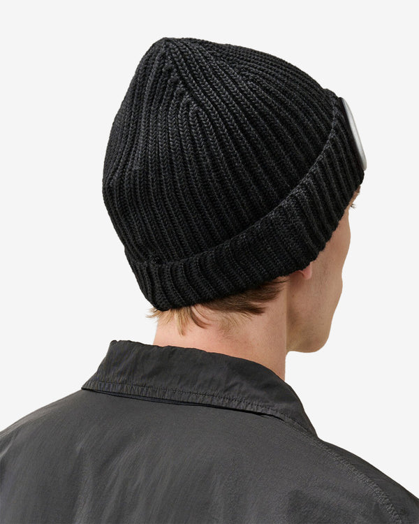 C.P. Company - Men's Extrafine Merino Wool Goggle Beanie - (Black)