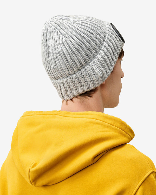 C.P. Company - Men's Extrafine Merino Wool Goggle Beanie - (Moon Melange)