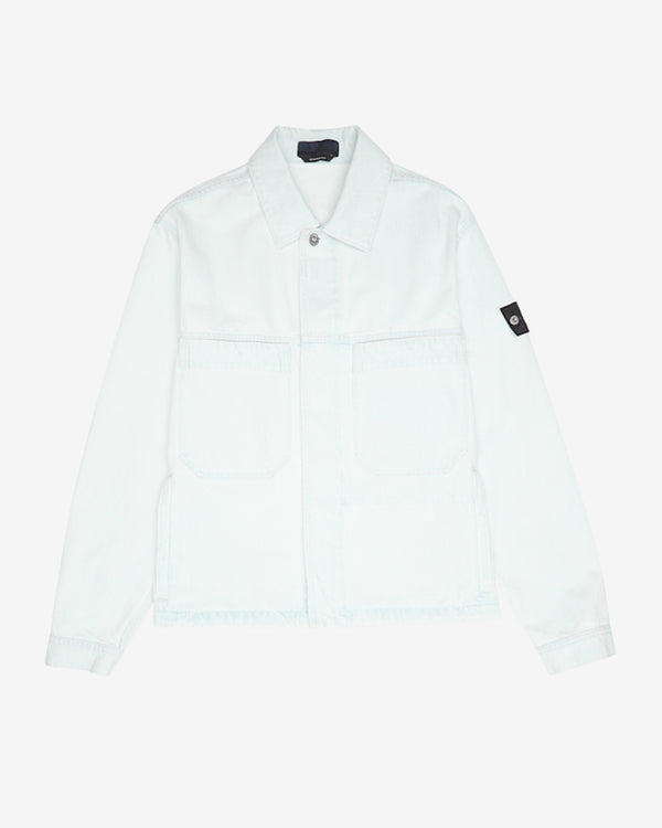 Stone Island - Men's Biker Jacket - (Blue Extra Bleach)