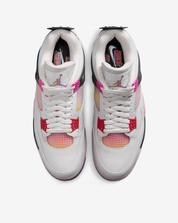 Nike - Men's Air Jordan 4 Retro Comic Sneakers - (Off White/Pink)