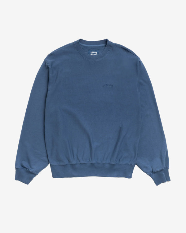 Stüssy - Men's Lightweight Terry Crew - (Blue)
