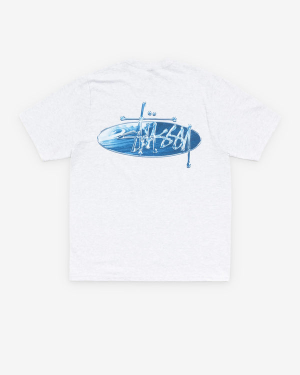 Stüssy - Men's Wave Oval Tee - (Ash Heather)