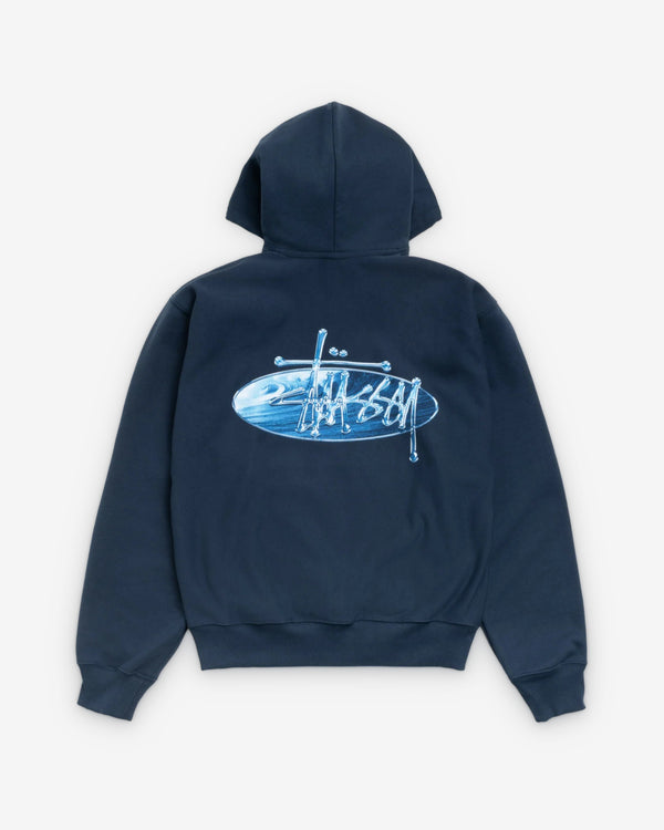 Stüssy - Men's Wave Oval Hood - (Navy)