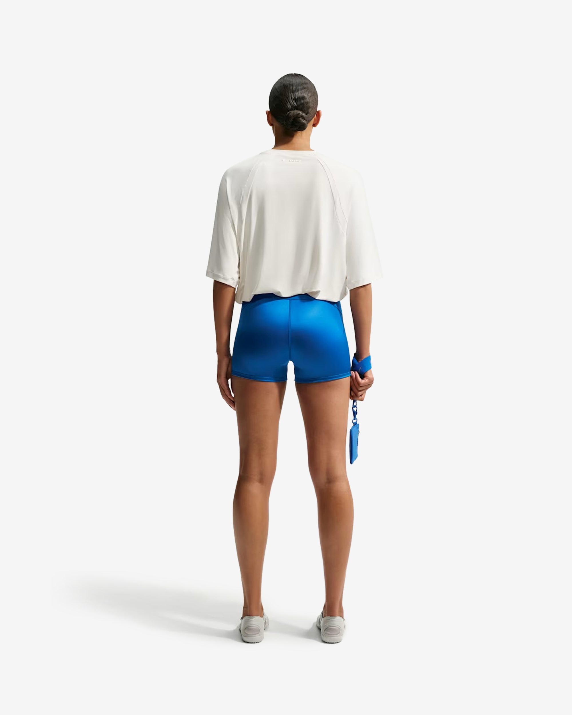 NikeSKIMS - Women's Mid-Rise 2" Satin Shine Boyshorts with Drawcord - (Cobalt) view 6, Click to Zoom in