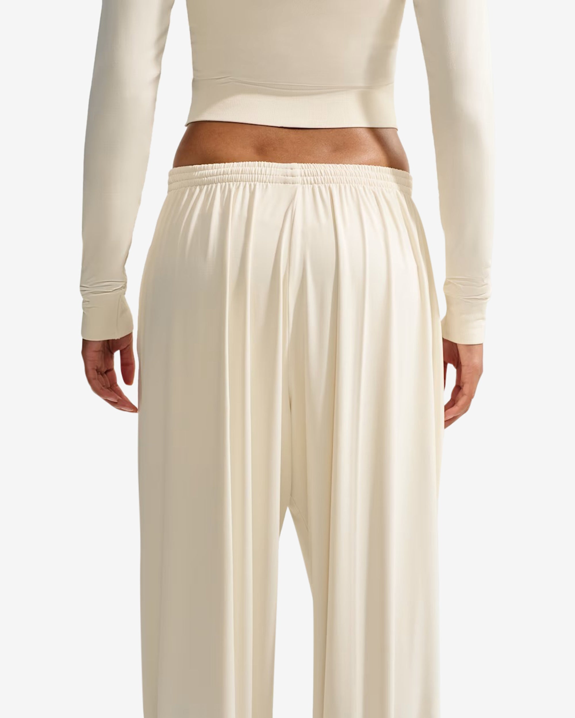 NikeSKIMS - Women's Stretch Knit Pants - (Ivory/Cobalt) view 4, Click to Zoom in