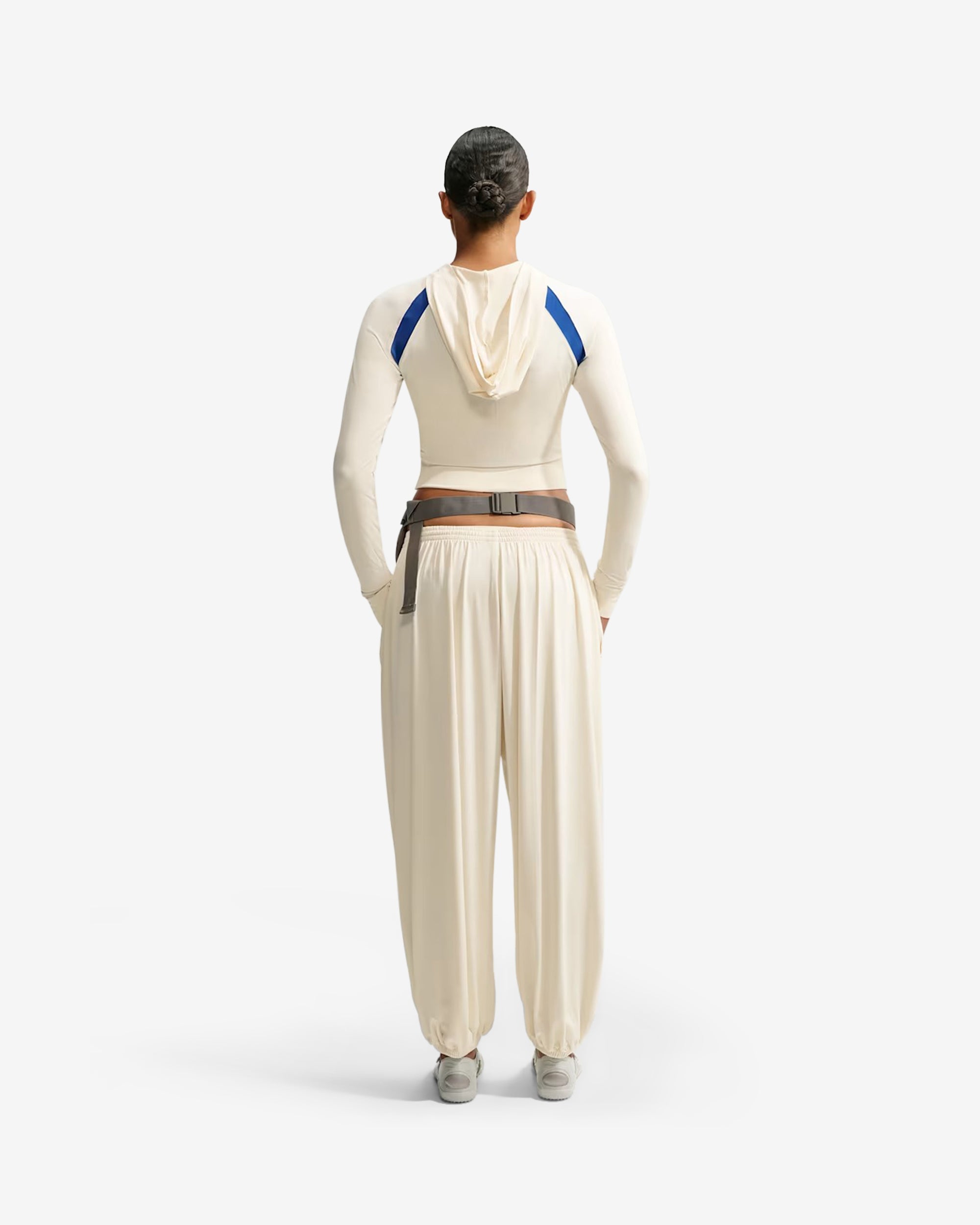 NikeSKIMS - Women's Stretch Knit Pants - (Ivory/Cobalt) view 6, Click to Zoom in