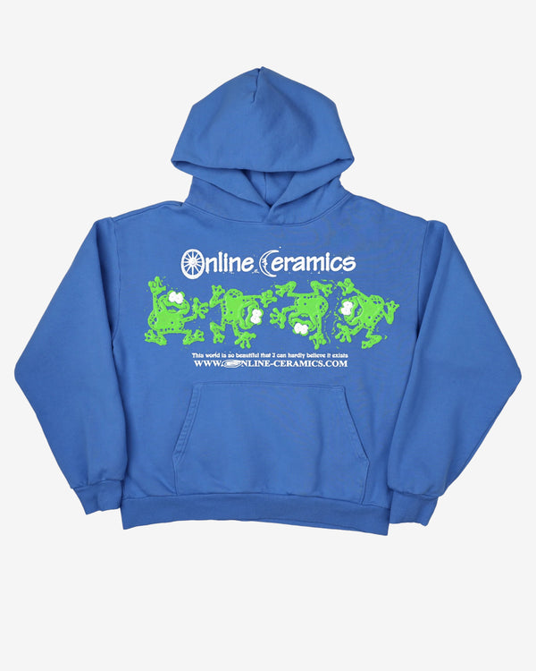 Online Ceramics - Men's Frog Hoodie - (Blue)