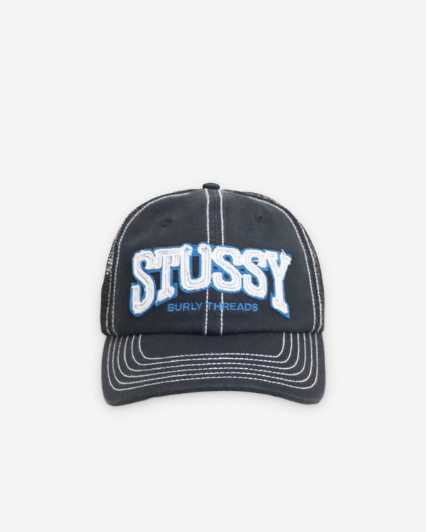 Stüssy - Men's MD Burly Threads Trucker - (Black)