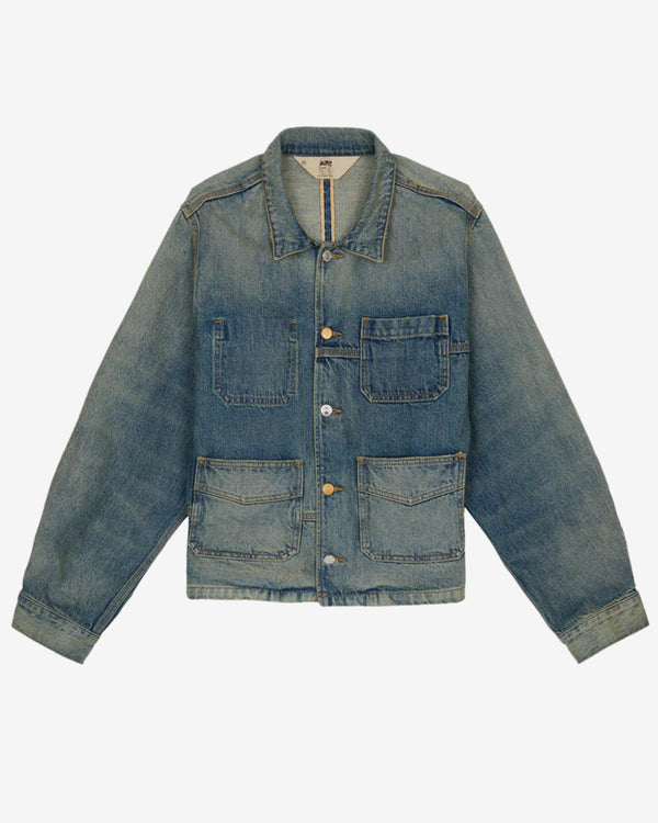 Brain Dead - Men's A.P.C. Selvedge Chore Jacket - (Washed Indigo)